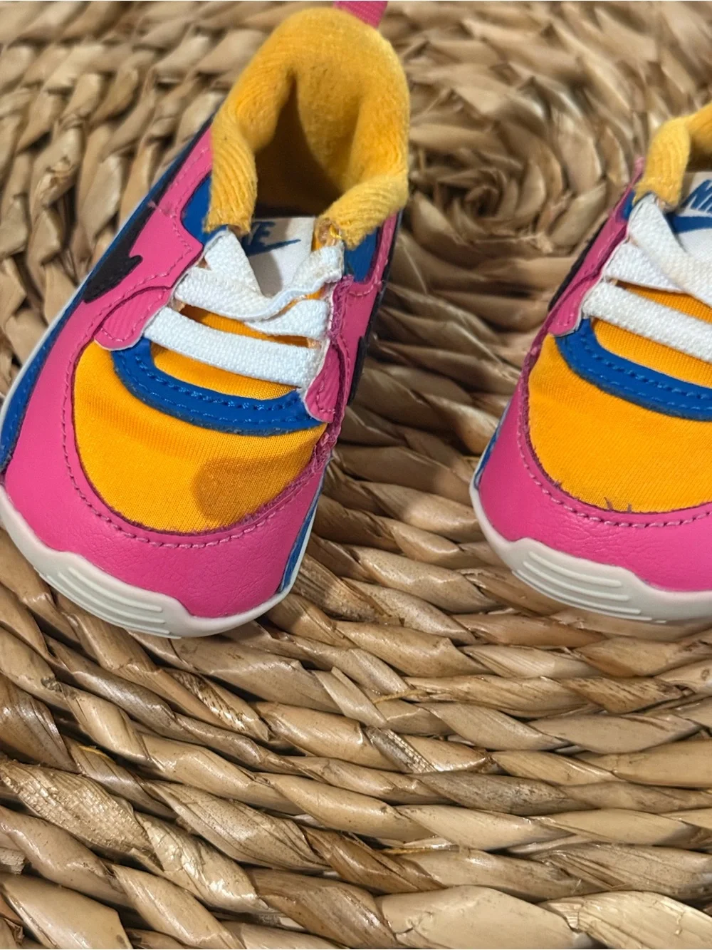 Nike Toddlers' Colorblock Sneakers in Pink, Yellow & Blue